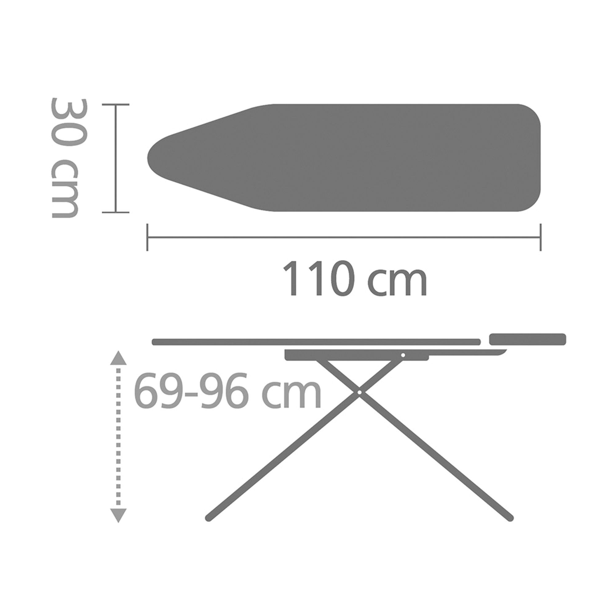 Brabantia Denim Black Ironing board (L)128cm (W)48cm