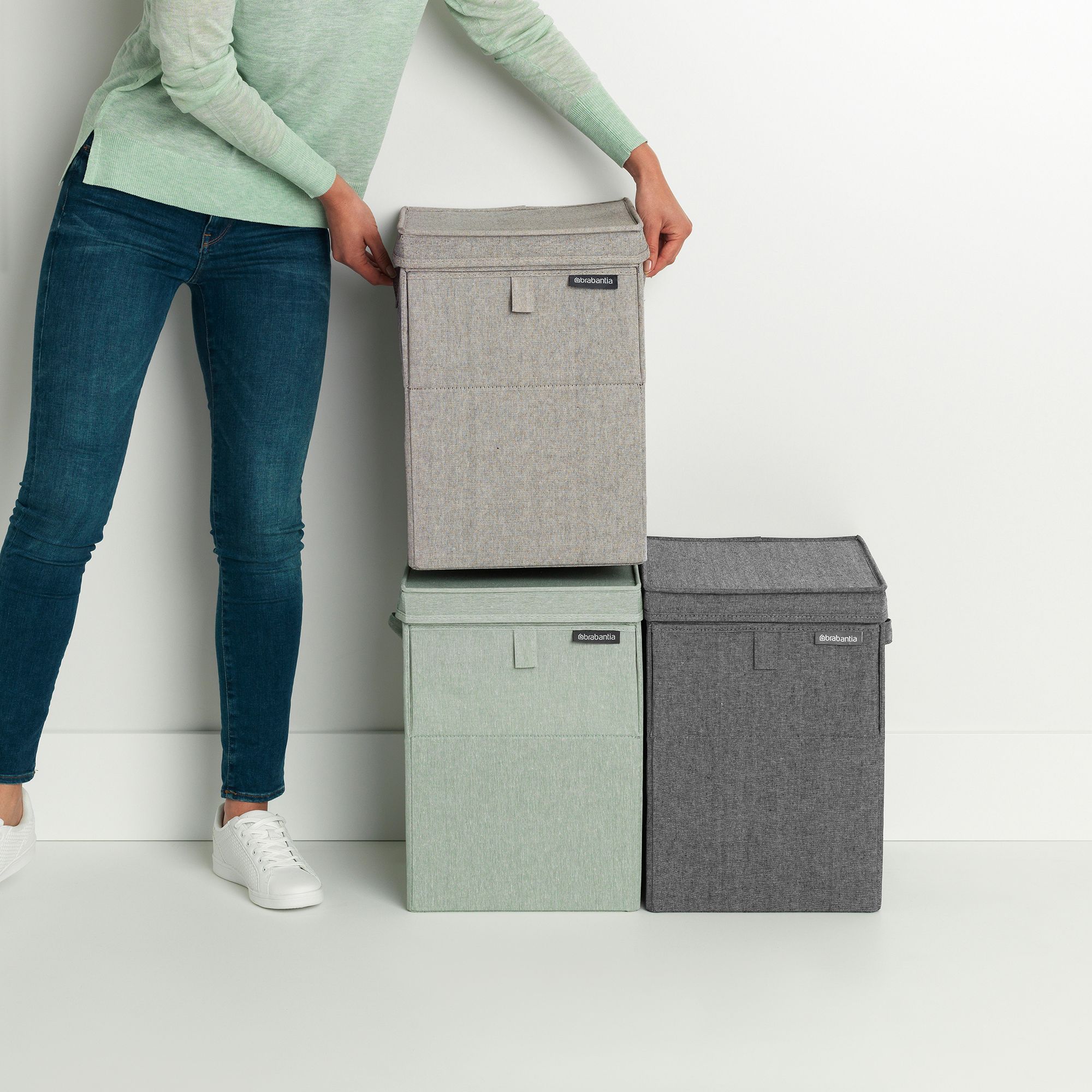 Brabantia Green Fabric Laundry basket, 35L