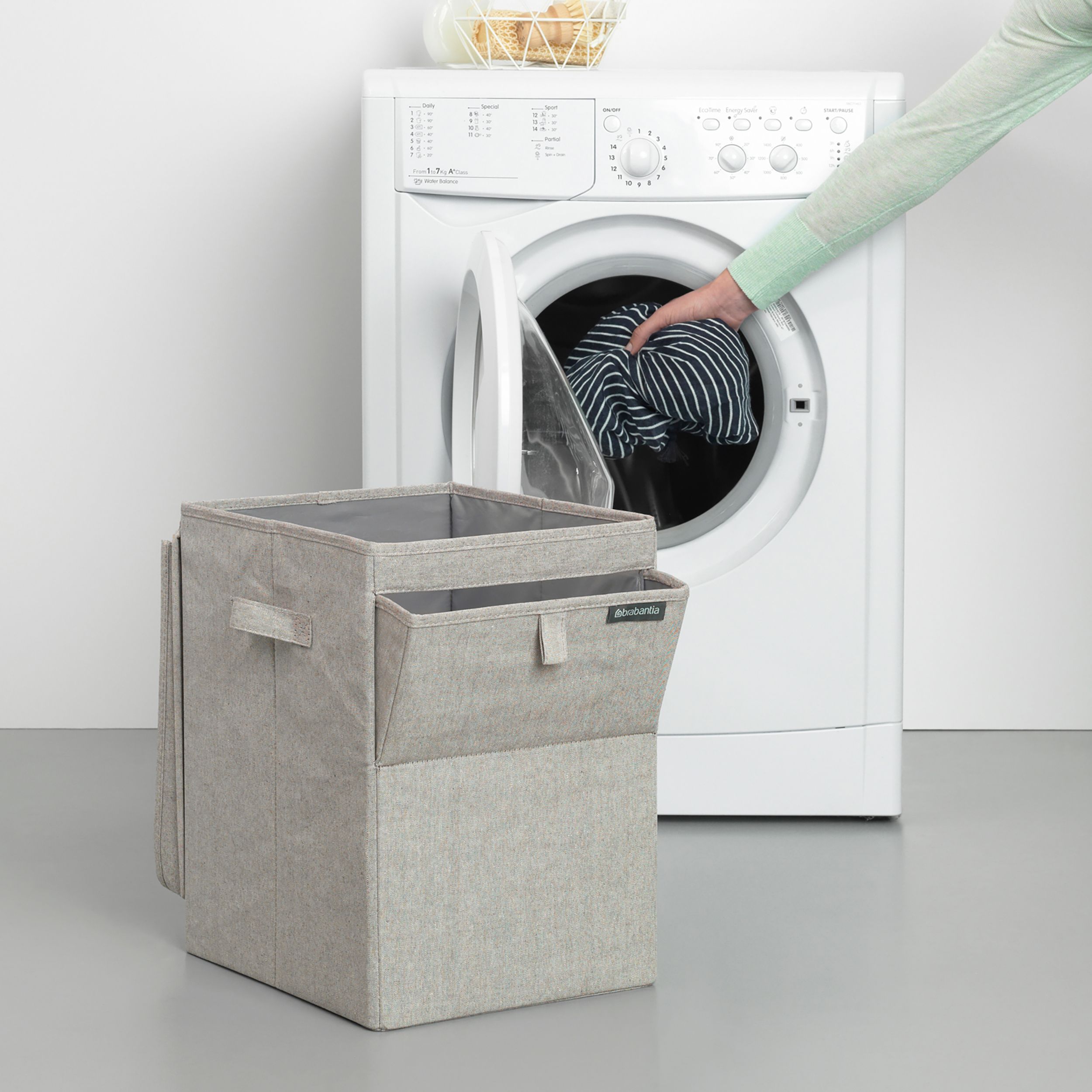 Brabantia Grey Fabric Laundry box, 35L