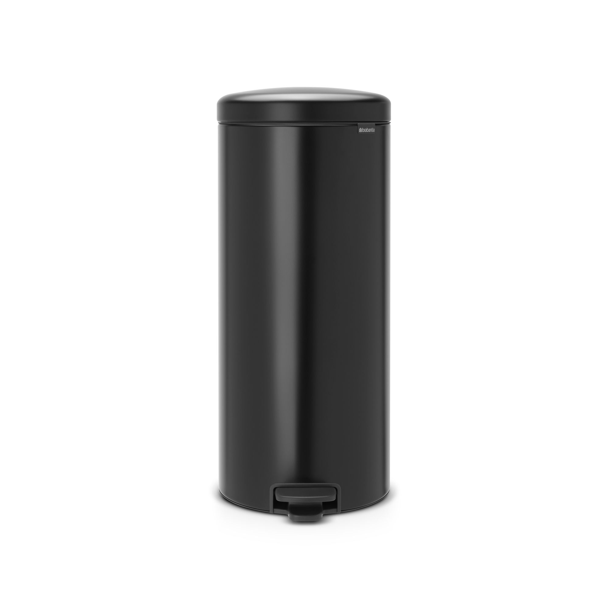 Brabantia Matt Black Metal Pedal Bin - 30L