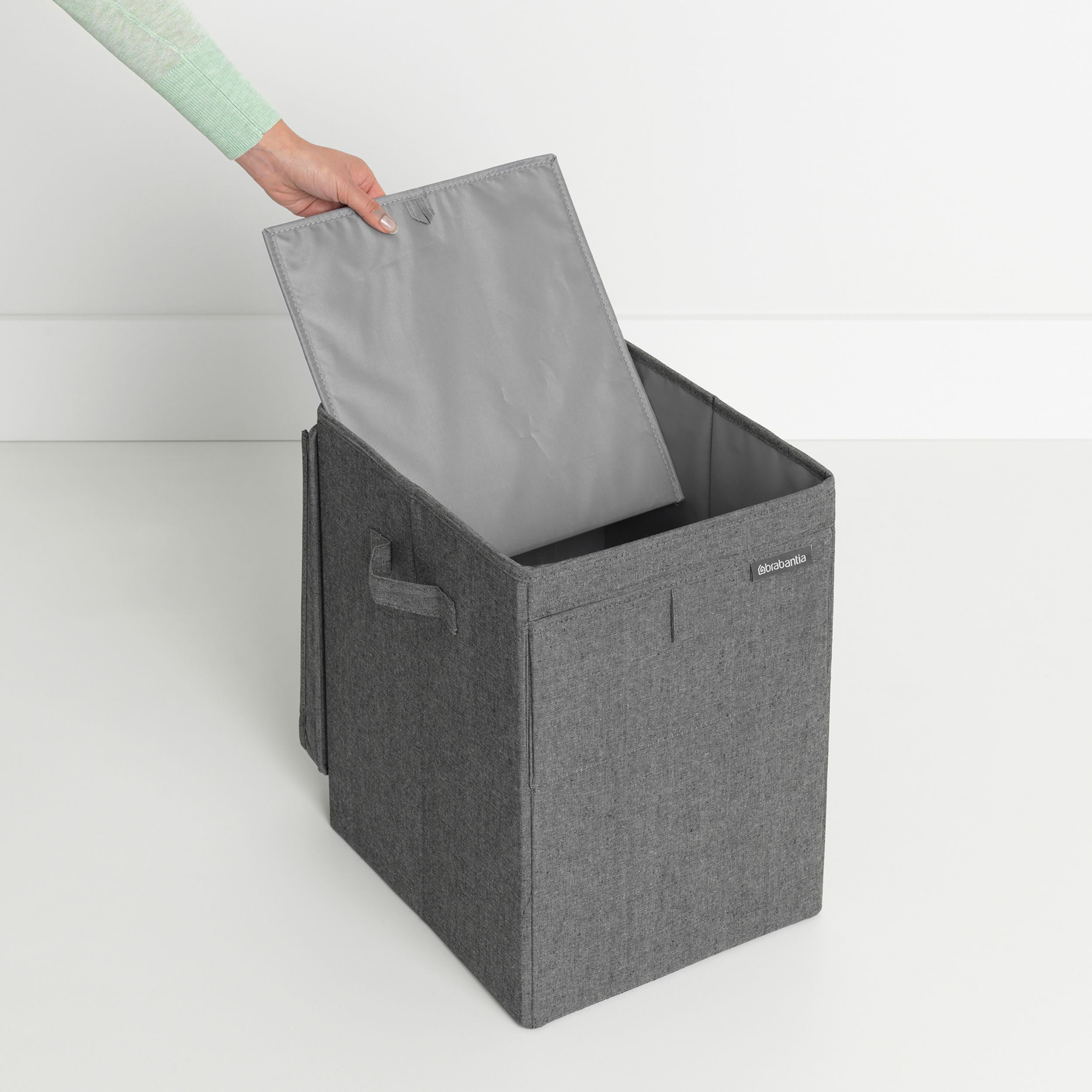 Brabantia Pepper black Fabric Laundry box, 35L
