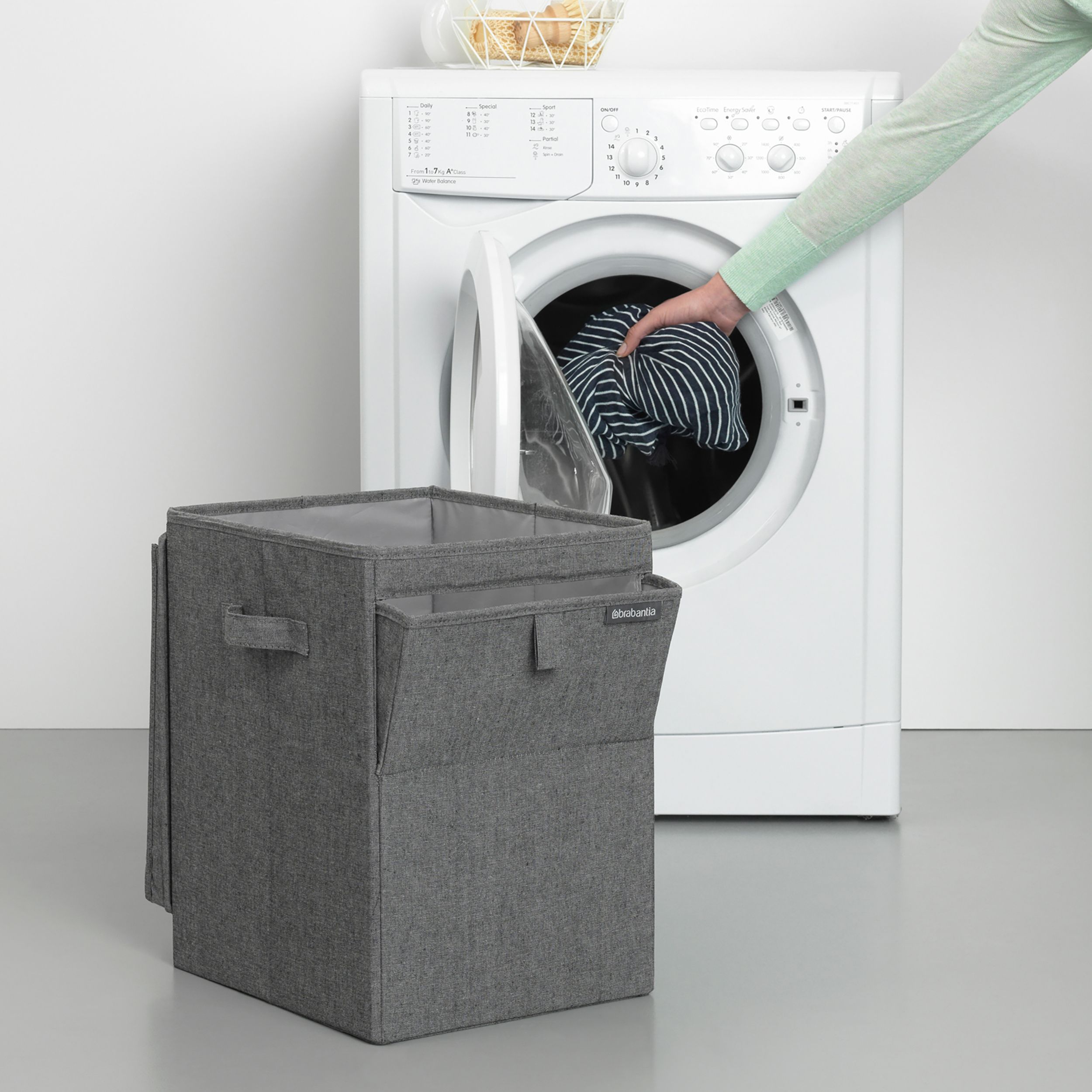 Brabantia Pepper black Fabric Laundry box, 35L