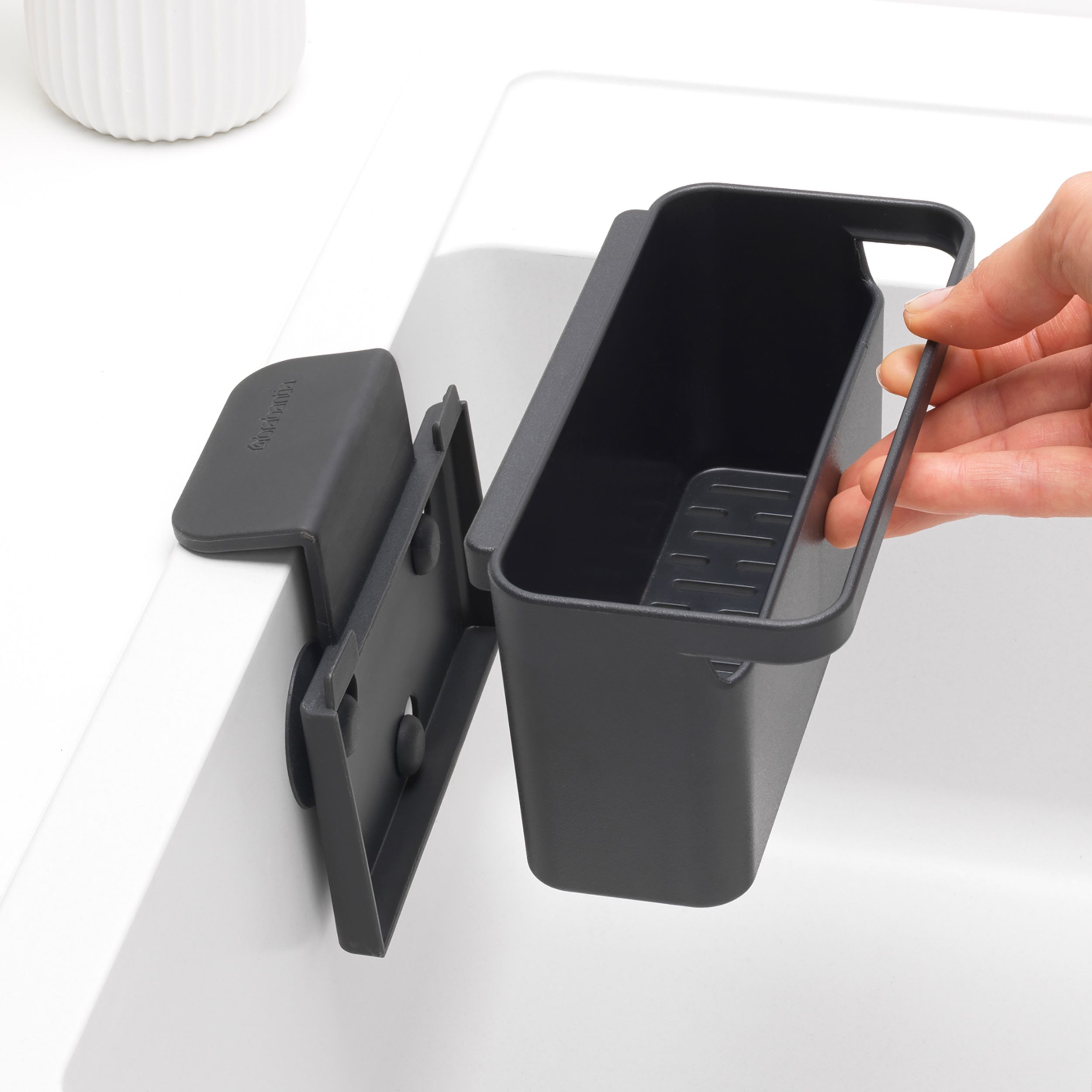 Brabantia SinkSide Dark grey Plastic Sink basket, (W)127mm