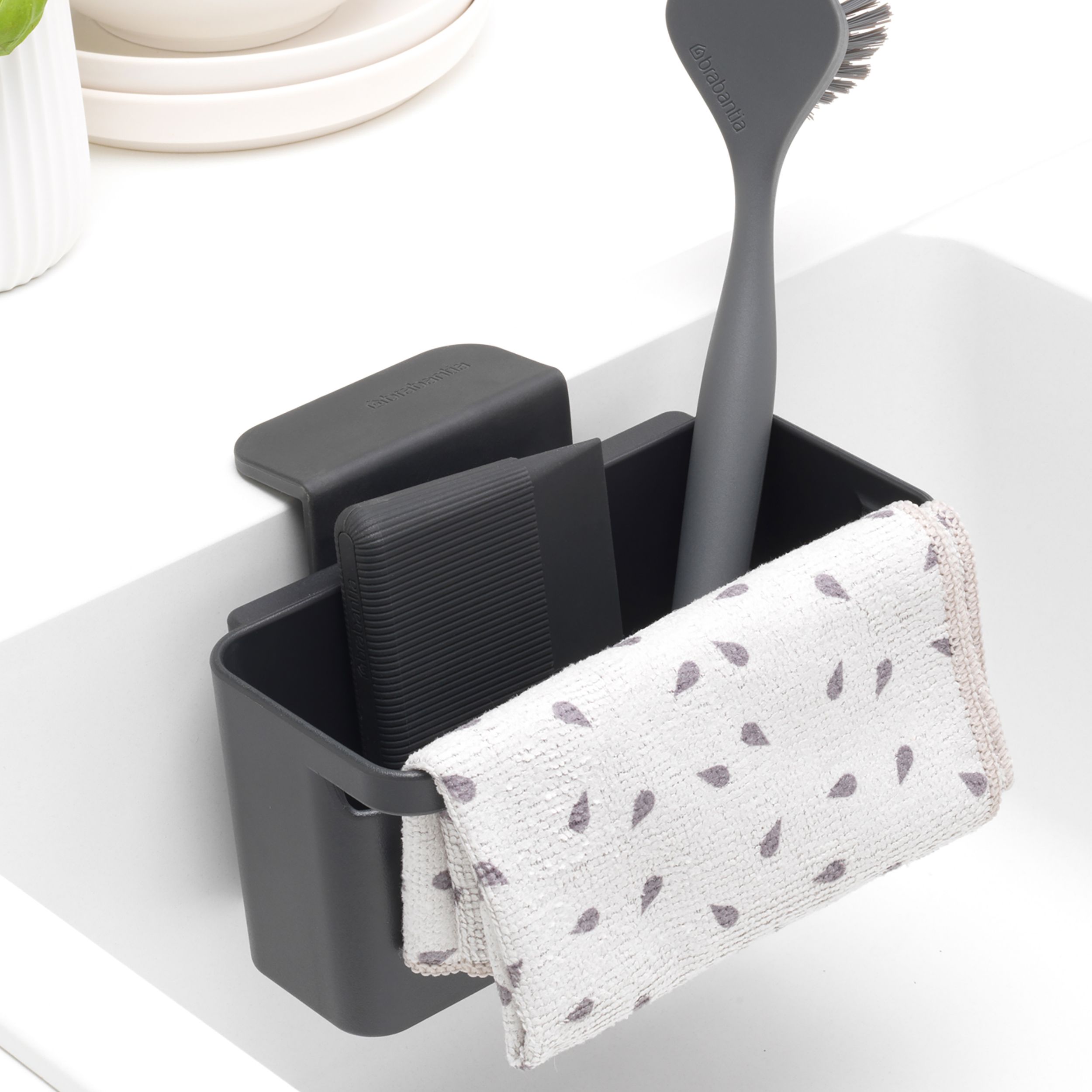 Brabantia SinkSide Dark grey Plastic Sink basket, (W)127mm