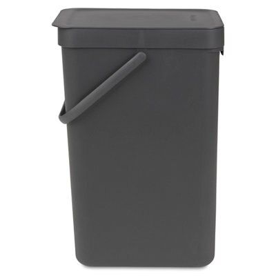 Brabantia Sort & go Grey Plastic Bin - 16L
