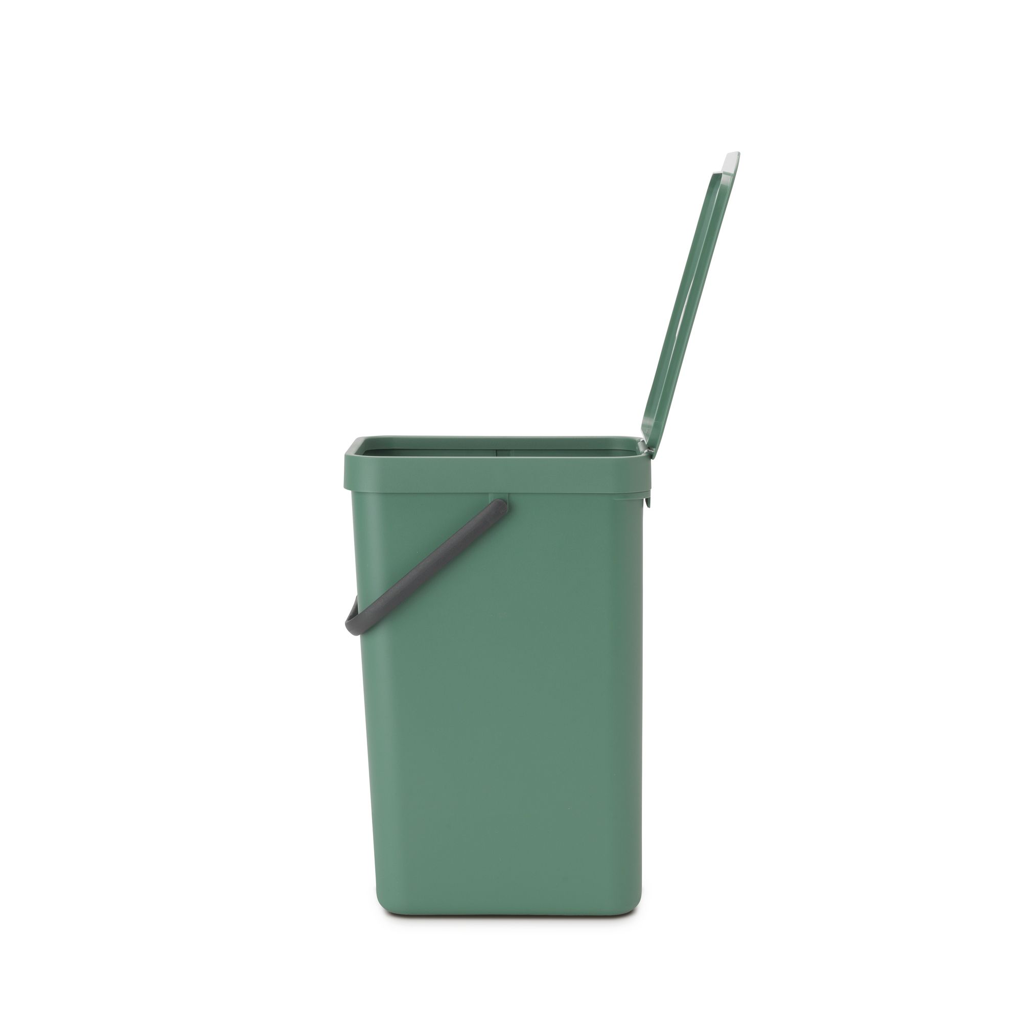 Brabantia Sort & Go Hinged Standard Fir green Plastic Bin - 16L Freestanding