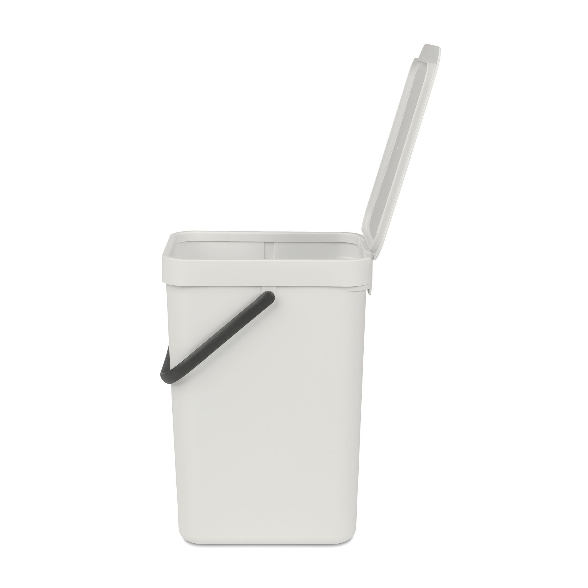 Brabantia Sort & Go Hinged Standard Light grey Plastic Bin - 12L Freestanding