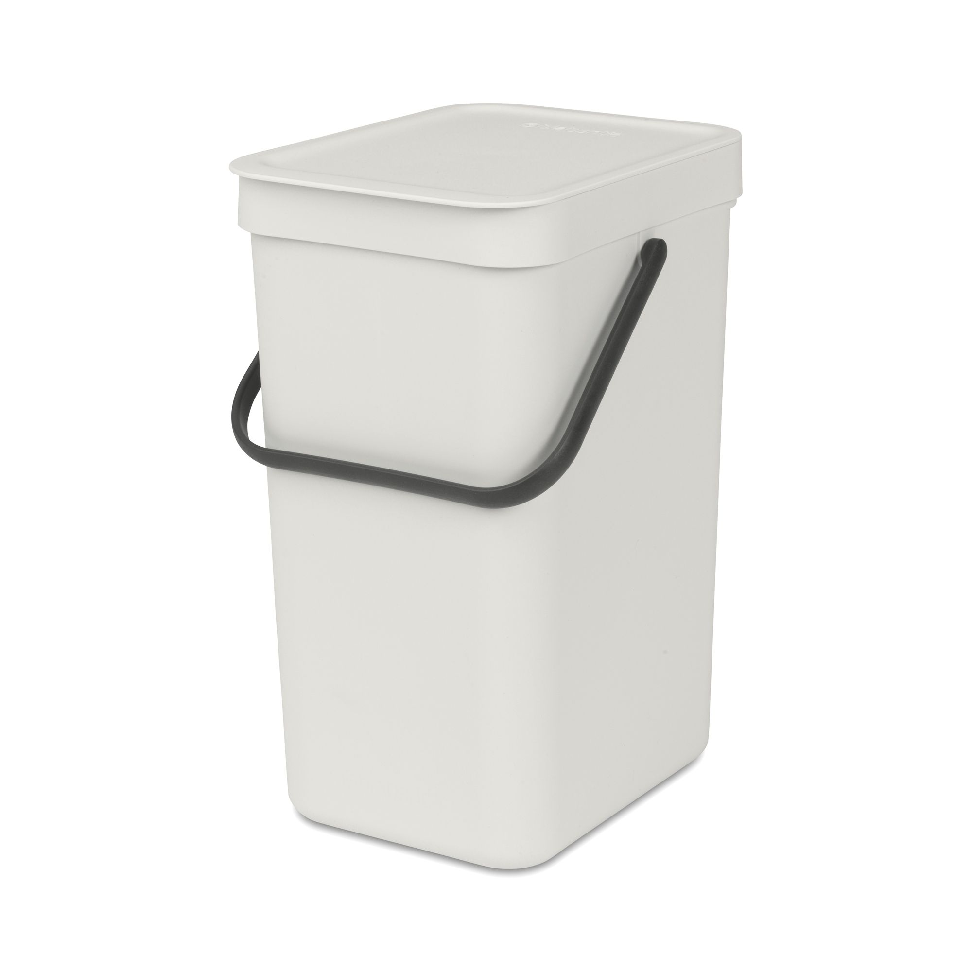 Brabantia Sort & Go Hinged Standard Light grey Plastic Bin - 12L Freestanding