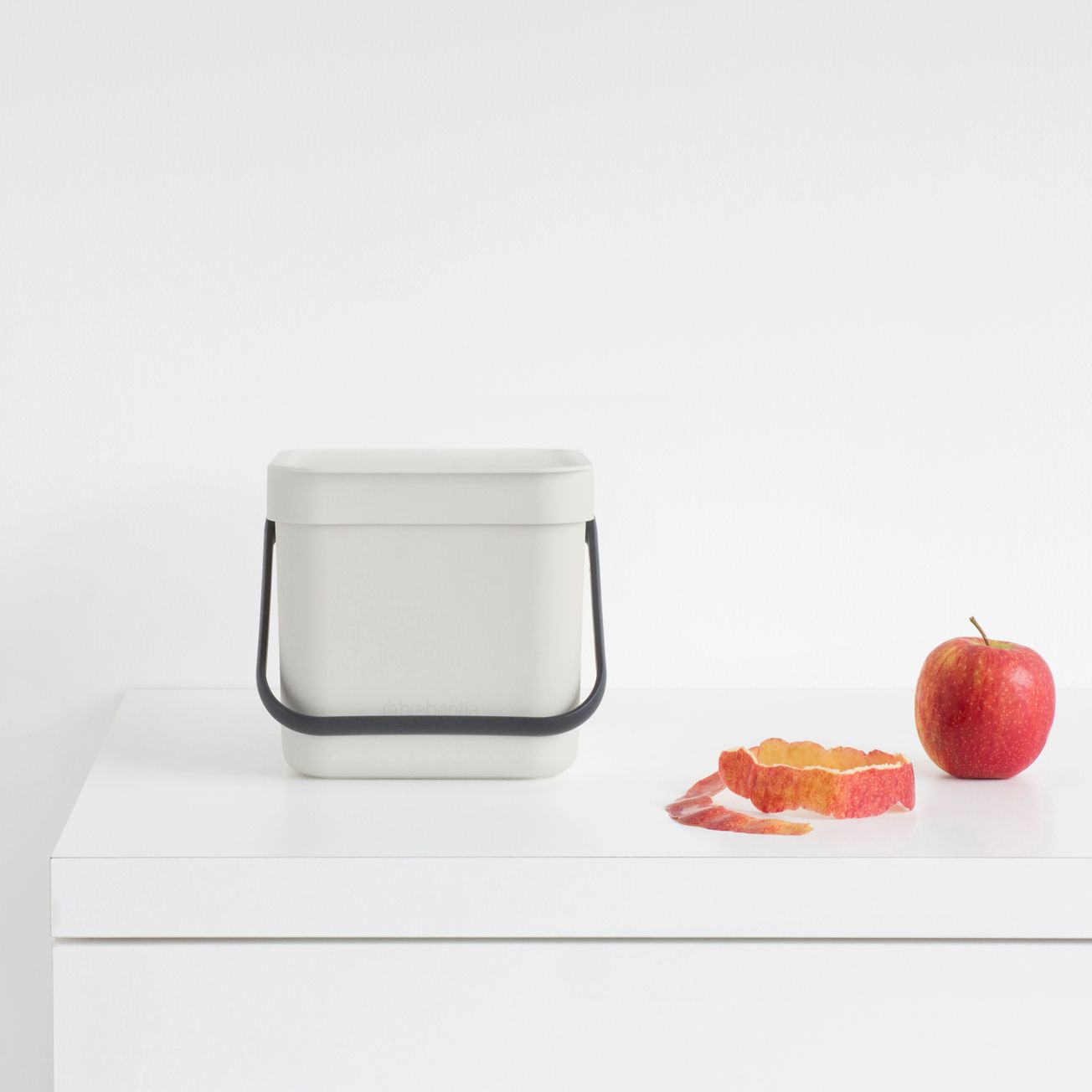 Brabantia Sort & Go Hinged Standard Light grey Plastic Bin - 6L Freestanding