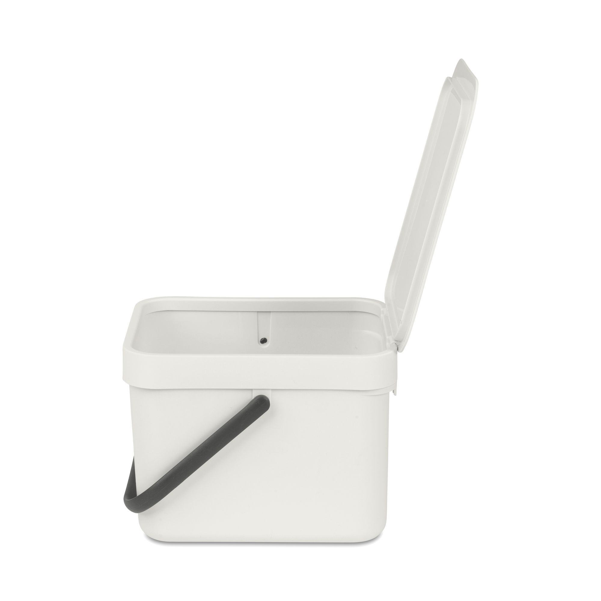 Brabantia Sort & Go Hinged Standard Light grey Plastic Bin - 6L Freestanding