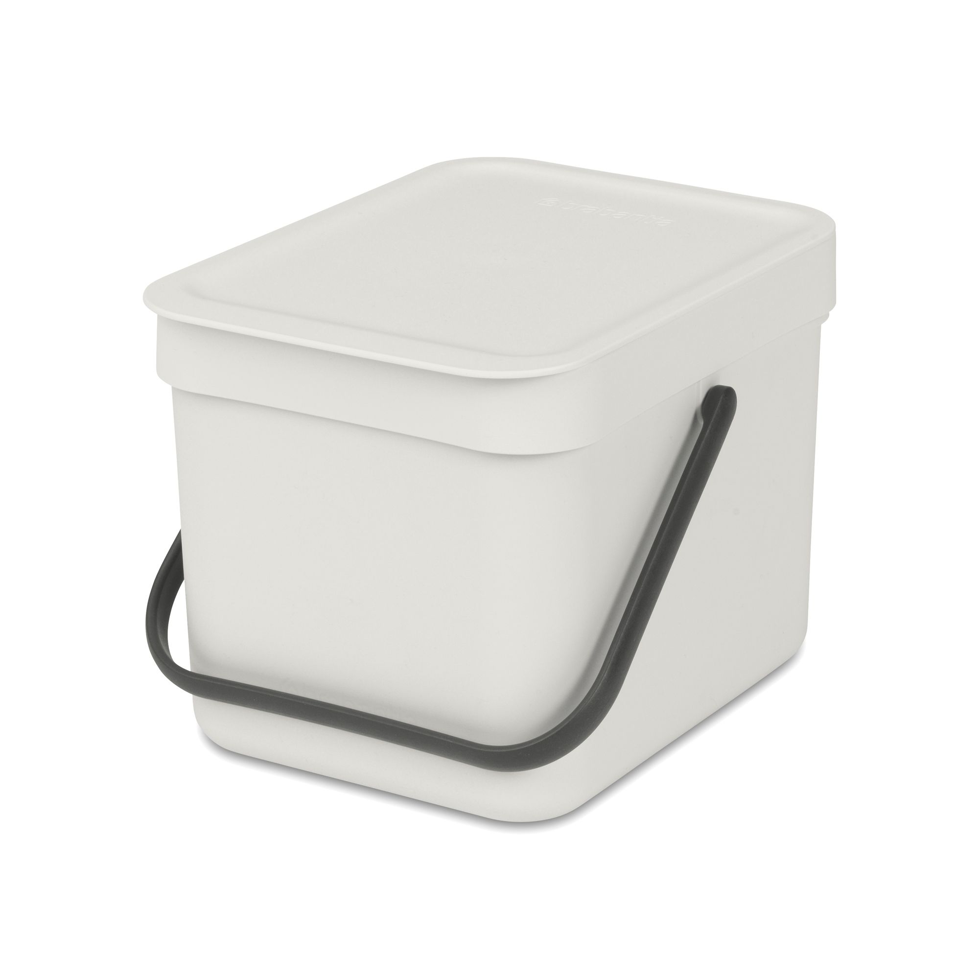 Brabantia Sort & Go Hinged Standard Light grey Plastic Bin - 6L Freestanding