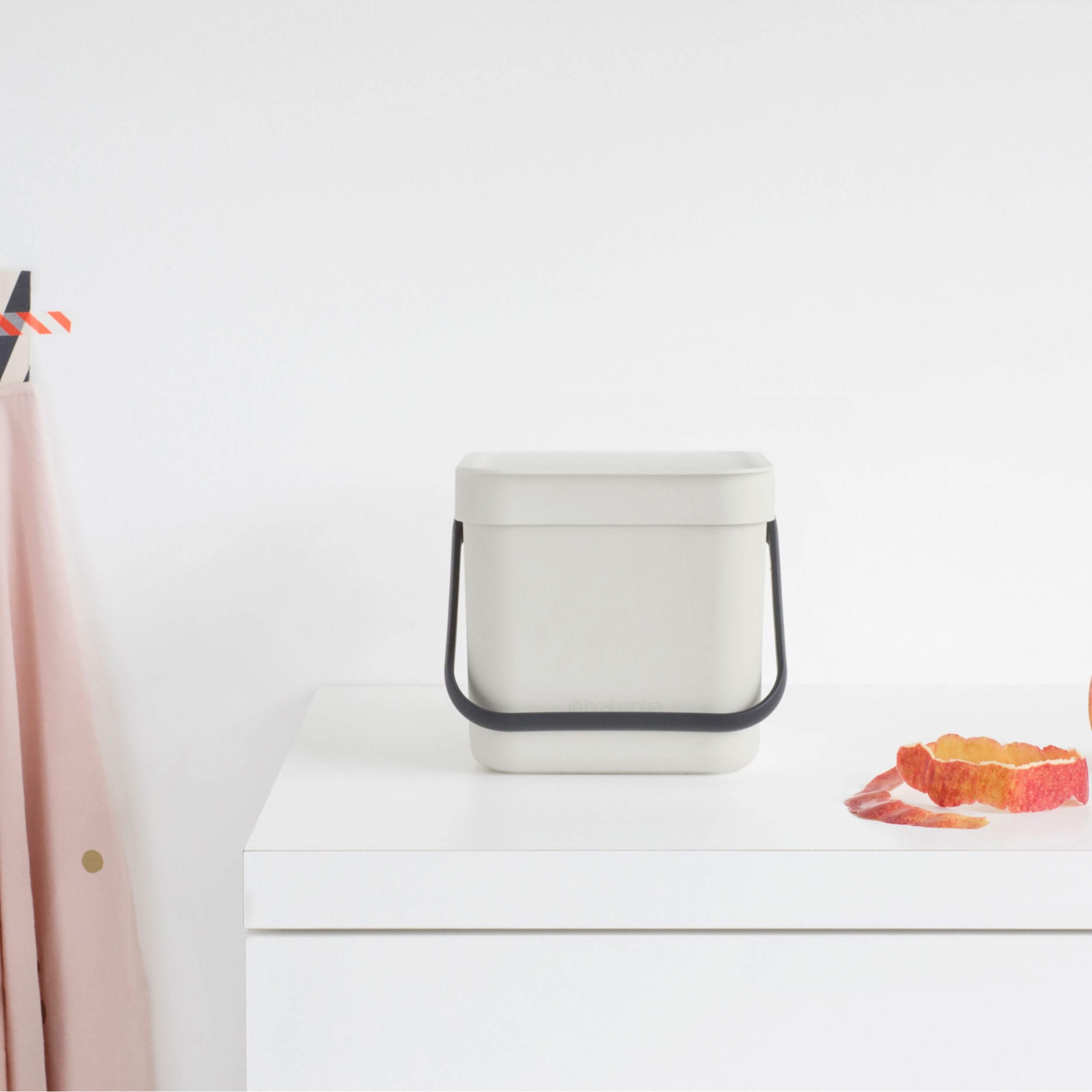 Brabantia Sort & Go Hinged Standard Light grey Plastic Bin - 6L Freestanding