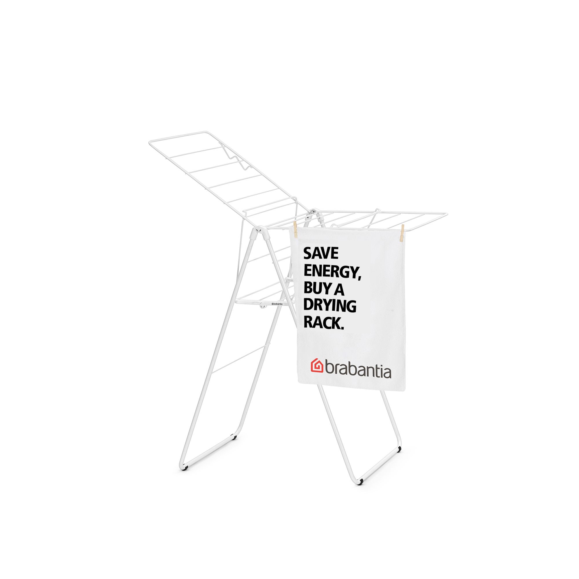 Brabantia White Foldable Laundry Airer, 15m