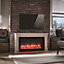 Bradbury-Ambience White Electric LED electric fire suite