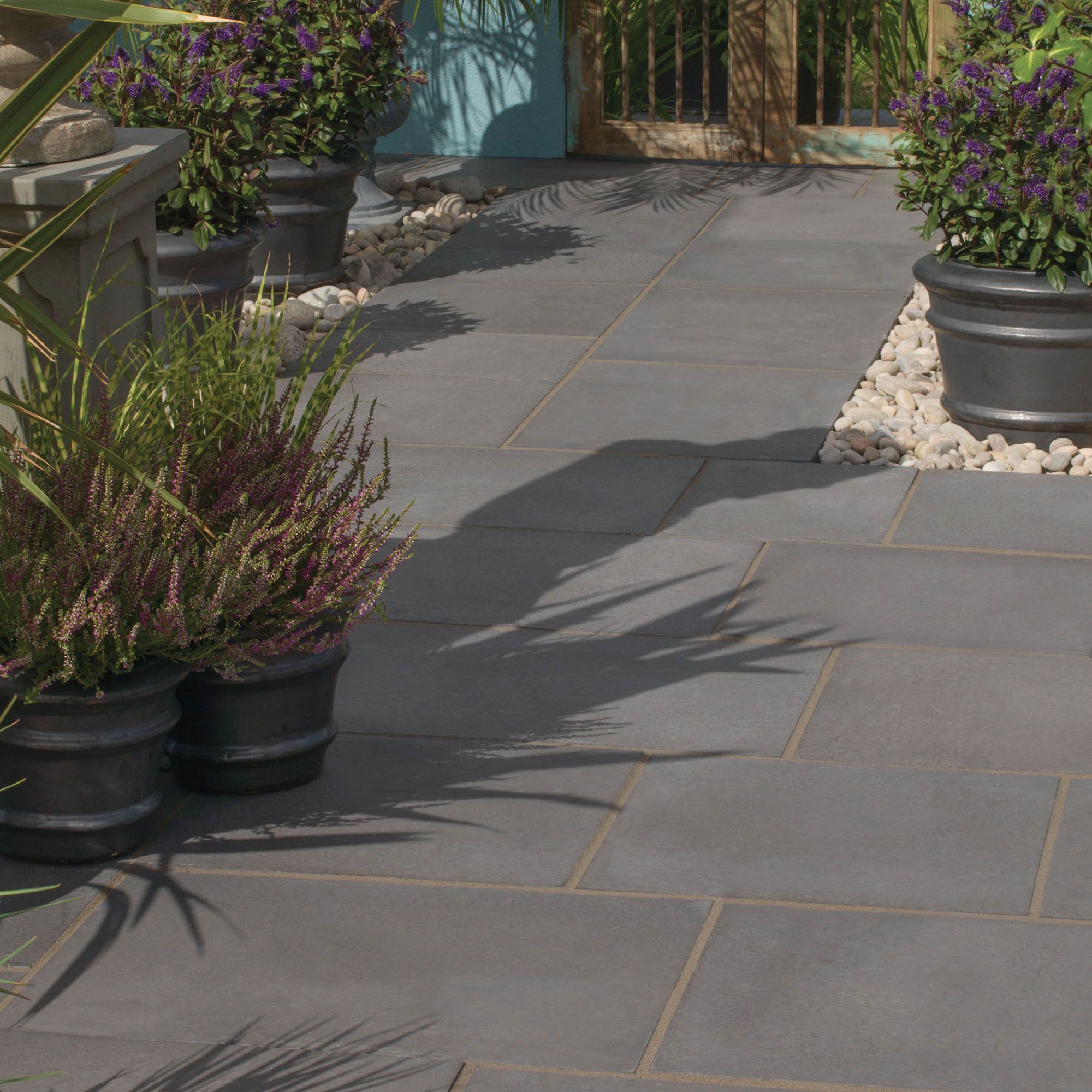 Bradstone Aged Dark Grey Concrete Paving slab, 9.98m² (L)450mm (W)300mm Pack of 70