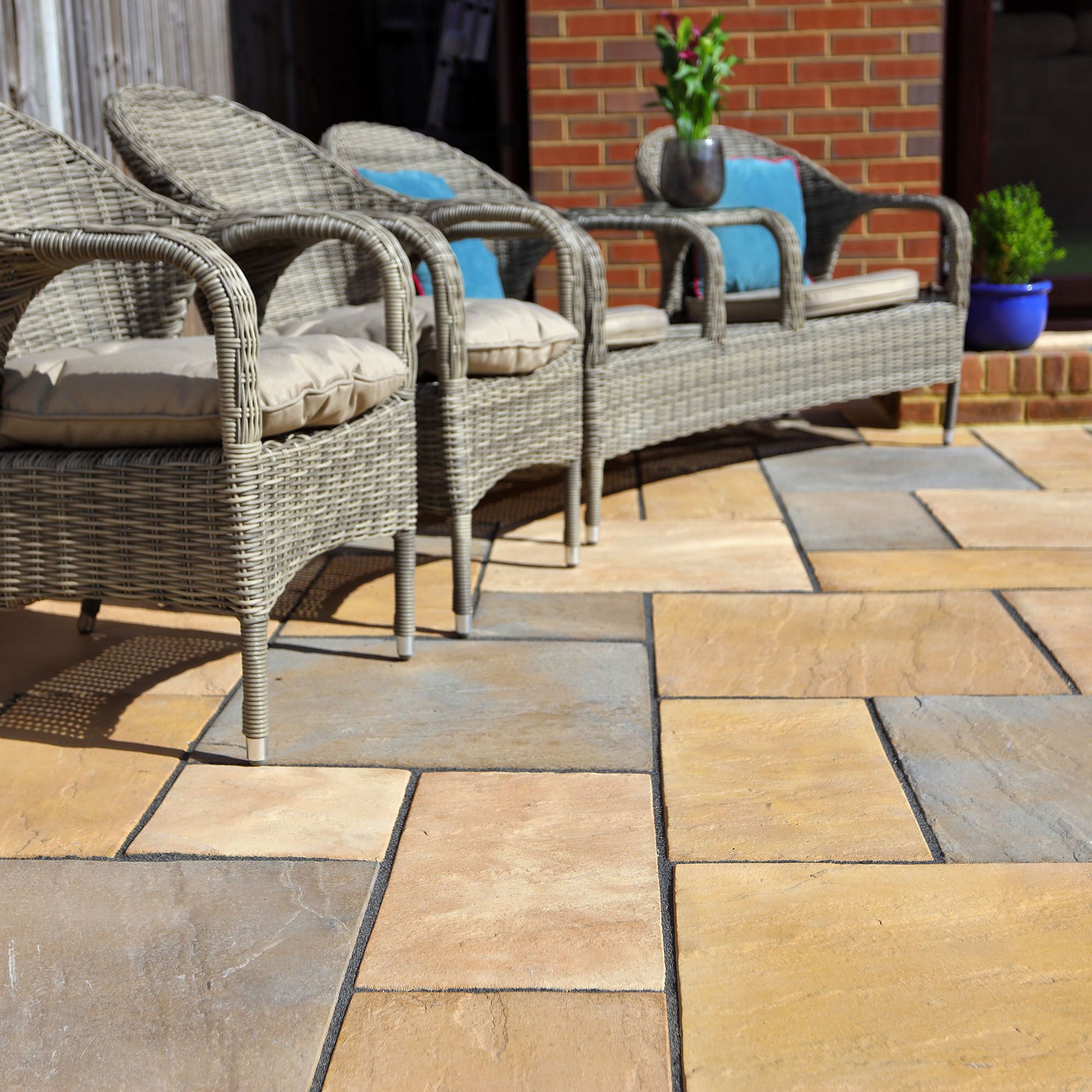 Bradstone Autumn Bronze Concrete Paving slab, 10.79m² (L)600mm (W)600mm Pack of 29
