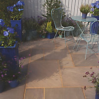 Bradstone Colonial brown Sandstone Paving set, 17.86m² (L)600mm (W)600mm Pack of 48