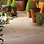 Bradstone Derbyshire Cream Reconstituted stone Paving slab, 15.39m² (L)450mm (W)450mm Pack of 76
