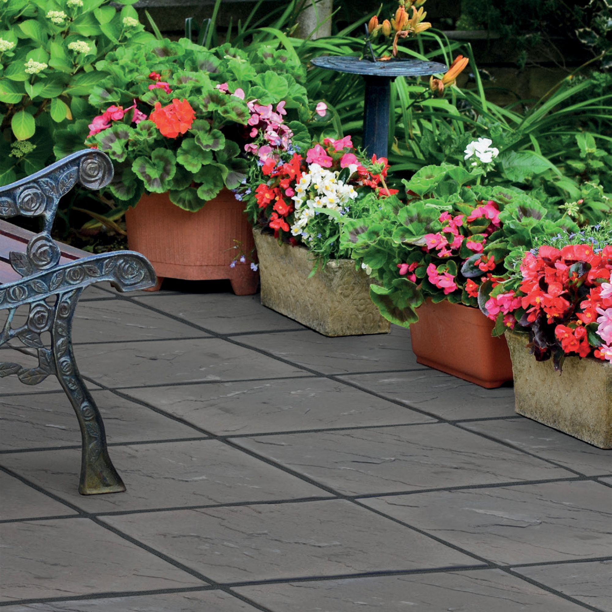 Bradstone Edale Dark Grey Concrete Paving slab, 16.08m² (L)450mm (W)450mm Pack of 76