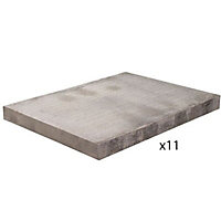 Bradstone Grey Reconstituted stone Paving slab, 5.94m² (L)900mm (W)600mm Pack of 11