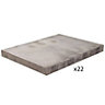 Bradstone Grey Reconstituted stone Paving slab, 7.92m² (L)600mm (W)600mm Pack of 22