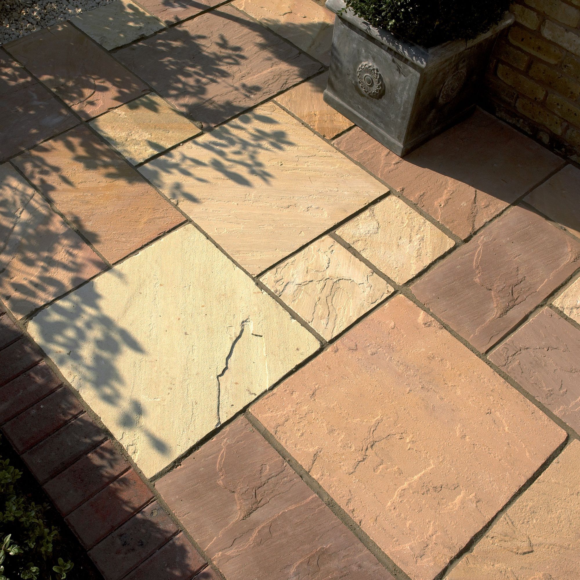 Bradstone Natural Sandstone Brown Sandstone Paving slab, 0.36m² (L)600mm (W)600mm