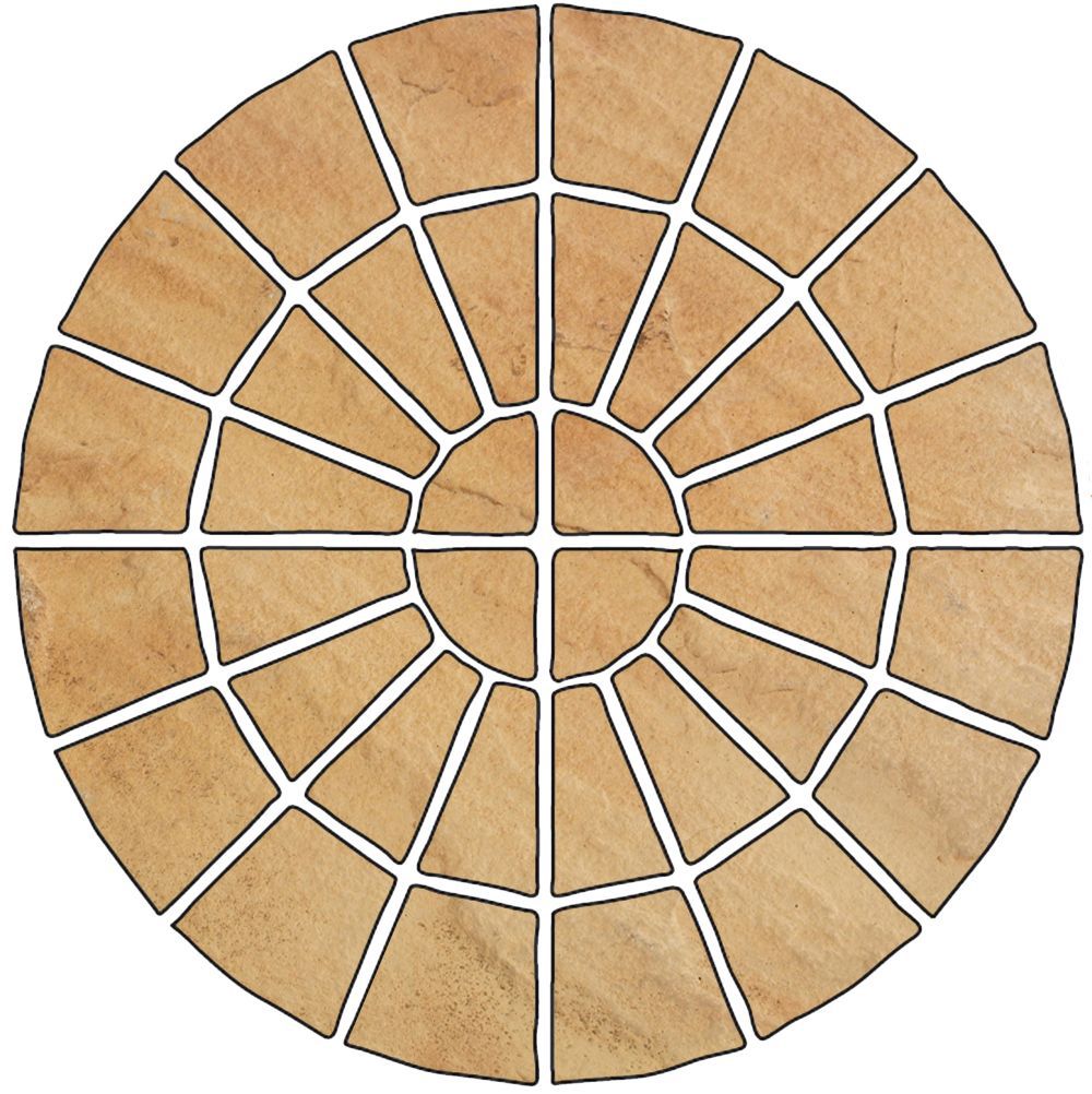 Bradstone Old riven Autumn cotswold Reconstituted stone Paving set, 4.52m² Pack of 34
