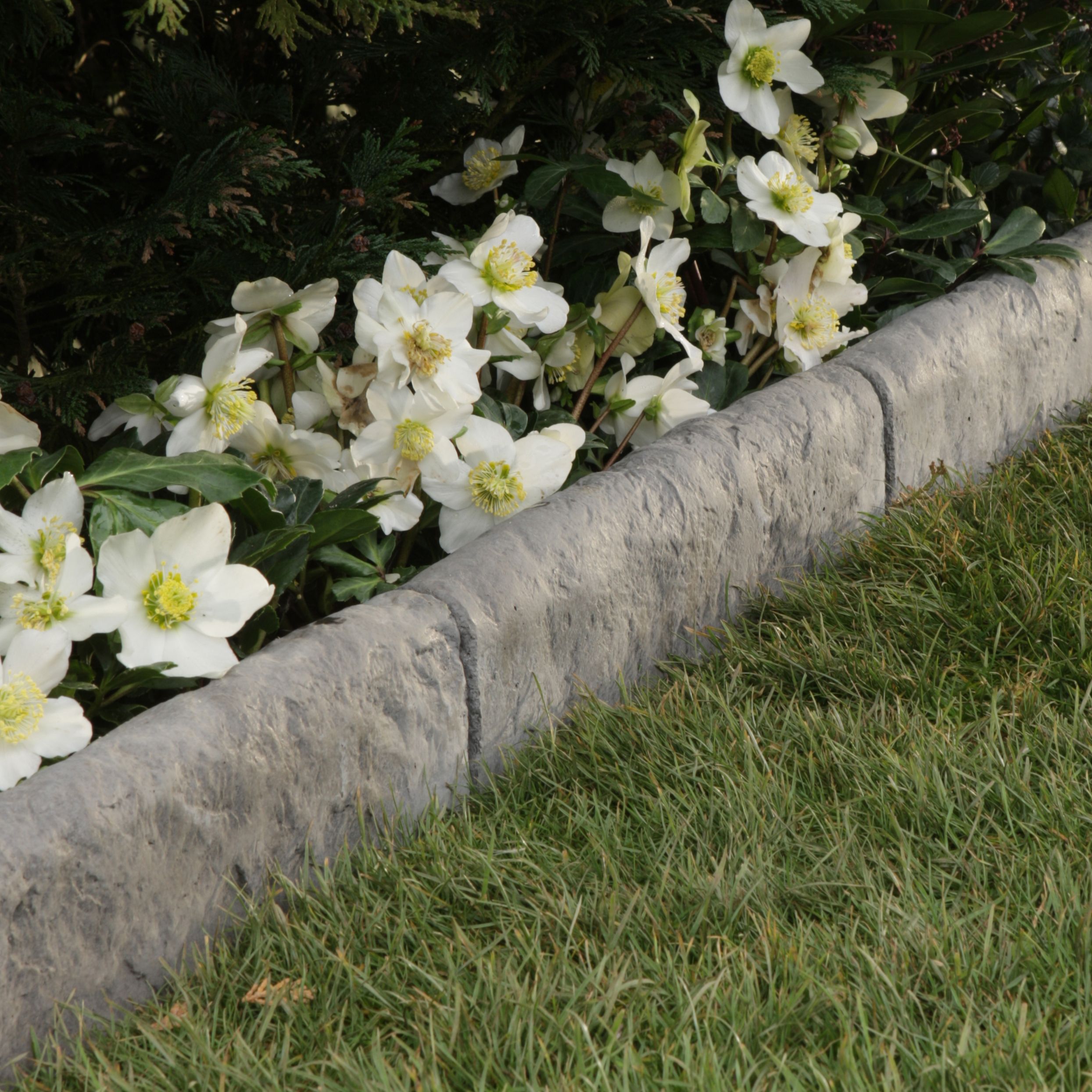 Bradstone Old town Traditional Single sided Weathered grey Paving edging (H)200mm (W)450mm (T)50mm