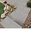 Bradstone Panache ground Silver grey Reconstituted stone Paving slab, 8.1m² (L)450mm (W)450mm Pack of 40