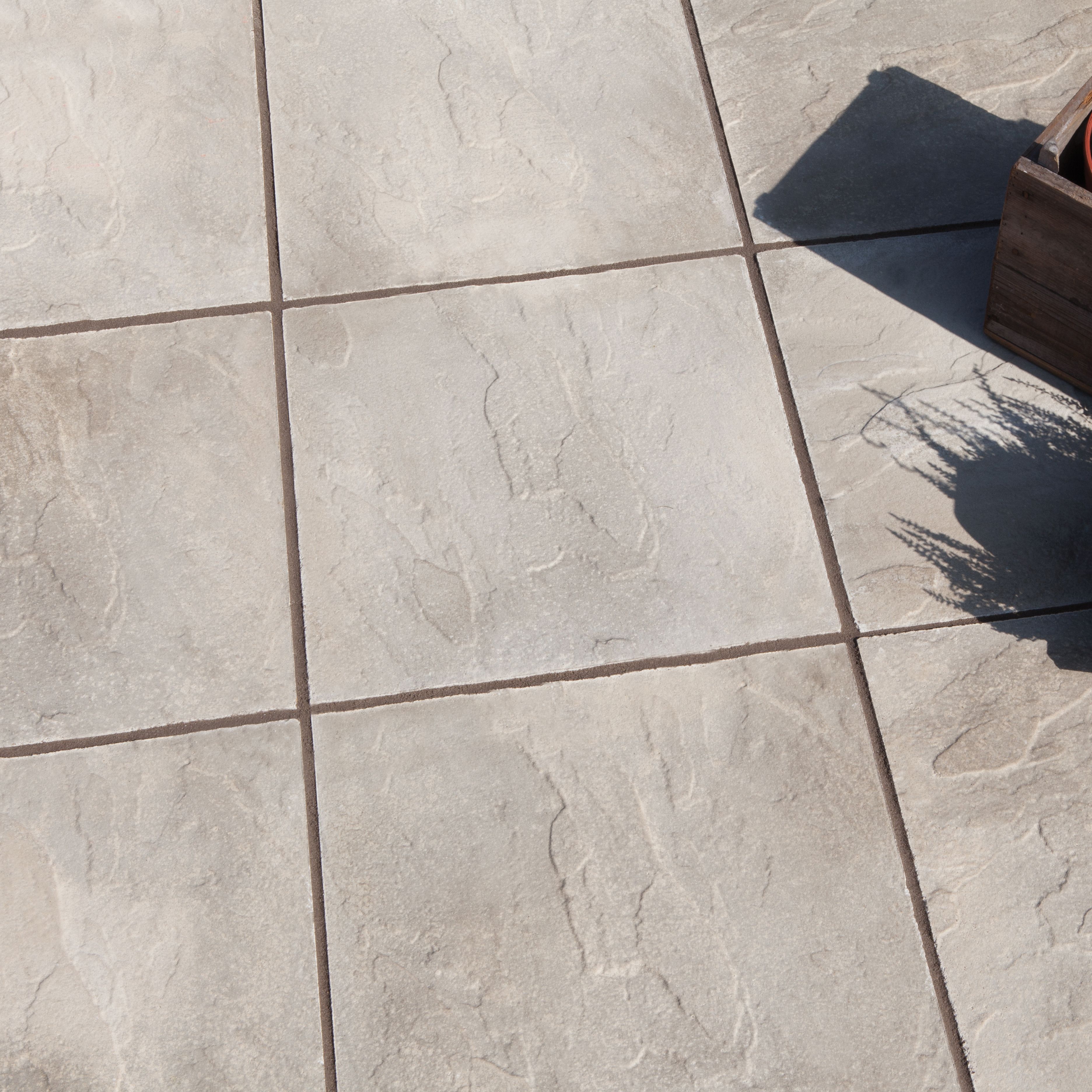 Bradstone Peak Natural Reconstituted stone Paving slab, 7.44m² (L)600mm (W)600mm Pack of 20