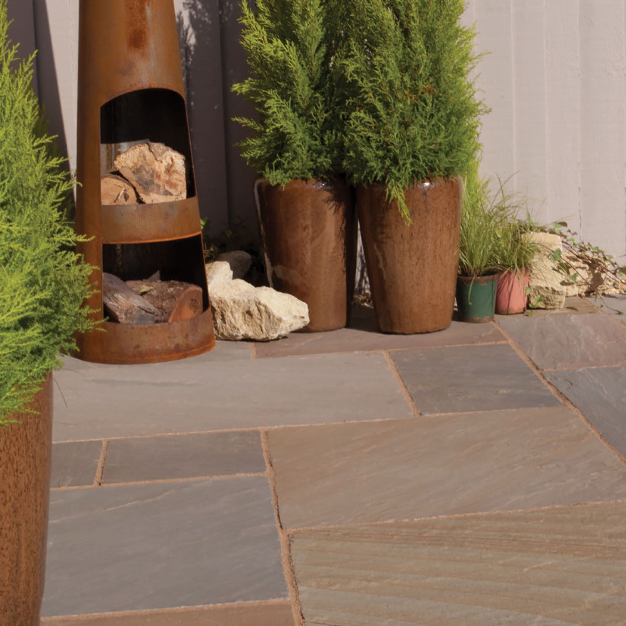 Bradstone Rustic Buff Sandstone Paving slab, 15.75m² (L)900mm (W)600mm Pack of 28