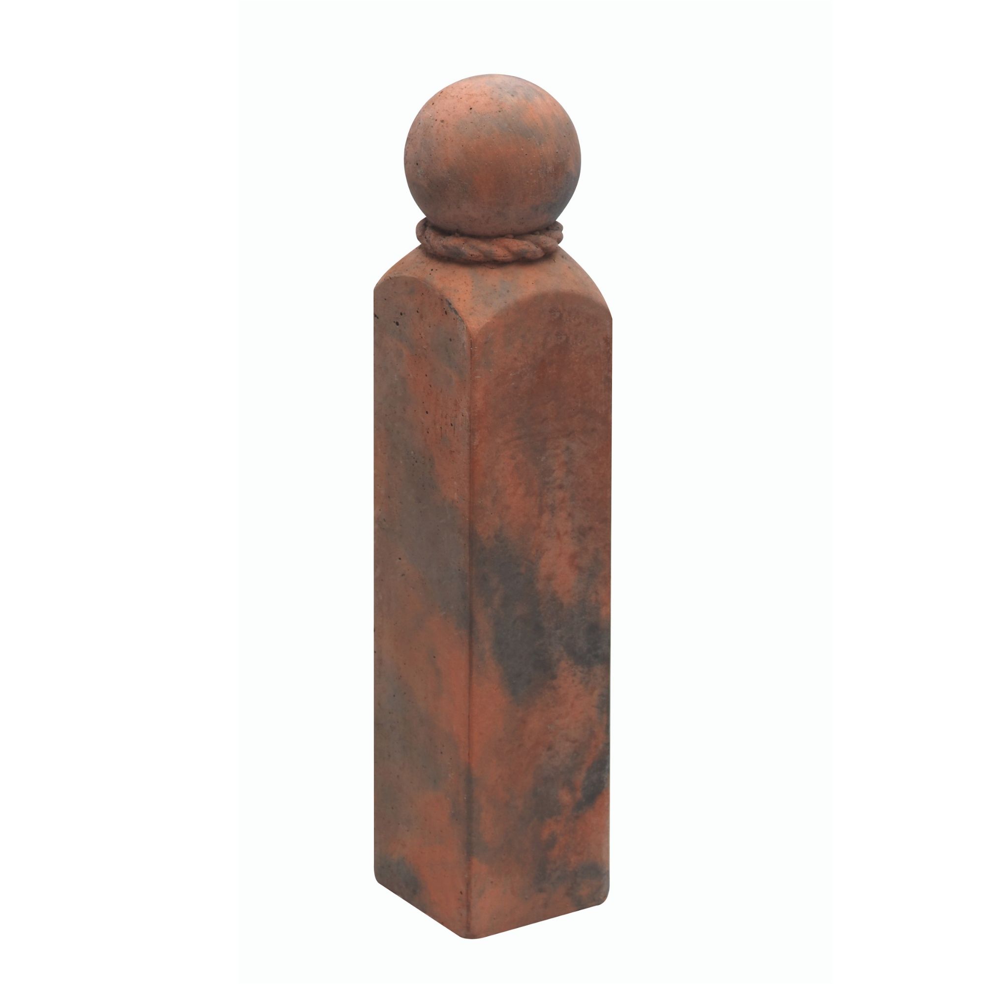 Bradstone Rustic rope top Antique red Paving edging corner (H)250mm (T)50mm