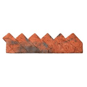 Bradstone Sawtooth Traditional Brindle red Paving edging (H)140mm (W)550mm, Pack of 30