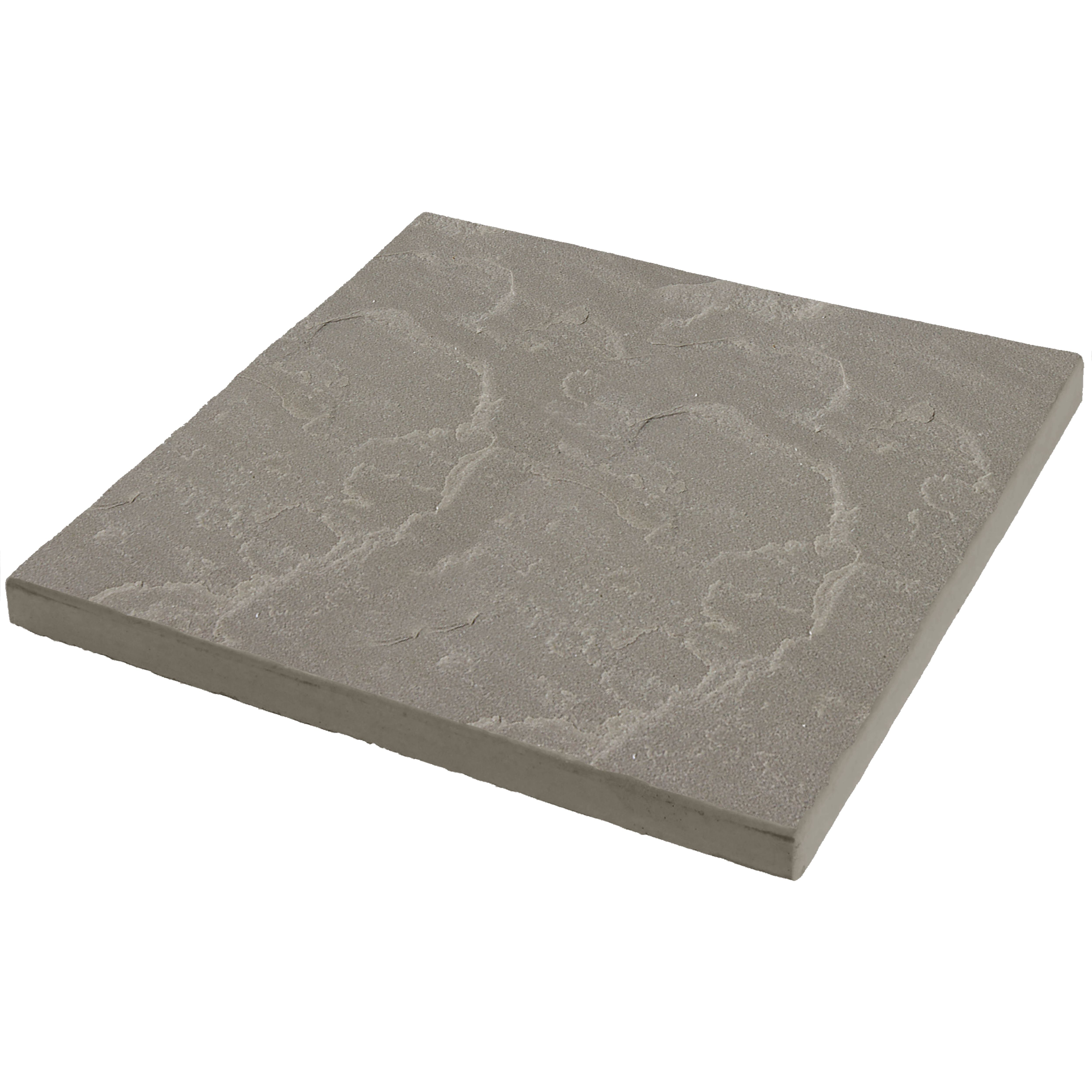 Bradstone Silver Grey Sandstone Paving slab, 8.15m² (L)300mm (W)300mm ...