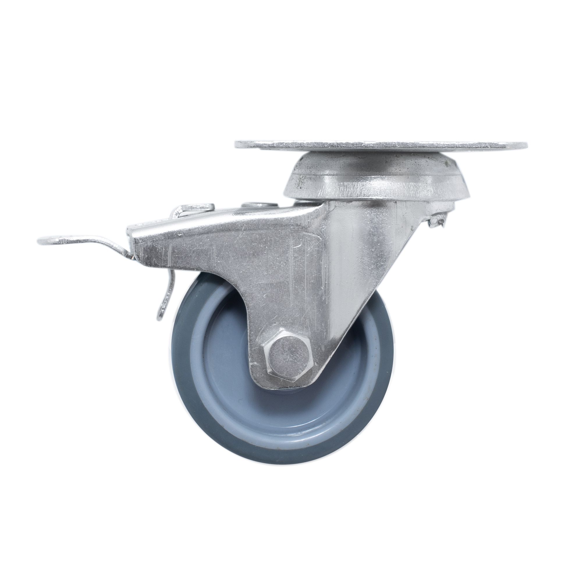 Braked Light duty Swivel Castor WC59, (Dia)50mm (H)71mm (Max. Weight)30kg