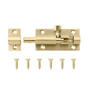 Brass Barrel Door bolt N232 (L)50mm (W)25mm