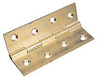 Brass Butt Door hinge (L)25mm, Pack of 2