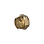 Brass Compression Stop end (Dia)22mm, Pack of 10