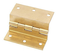 Brass Door hinge (L)63mm, Pack of 2