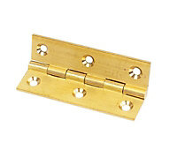 Brass Door hinge (L)76mm, Pack of 20