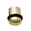 Brass effect Brass Cylinder Door stop, Pack of 1
