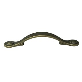 GoodHome Chervil Antique brass effect Kitchen cabinets Pull handle