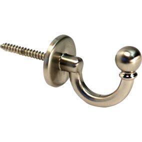 Brass effect Metal Single Ball Hook