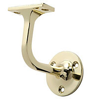 Brass effect Metal Wall-mounted Handrail bracket (L)50mm (H)70mm (W)80mm, Pack of 5