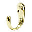 Brass effect Zinc alloy 18mm Single Hook (Holds)10kg