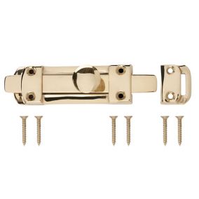 Brass Flat Door bolt N262 (L)96mm (W)20mm