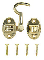 Brass-plated Cabin hook, (L)70mm