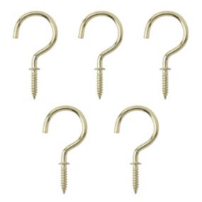 Brass-plated Cup hook (L)46.5mm, Pack of 25