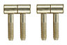 Brass-plated Metal Barrel Door hinge N162 (L)34mm, Pack of 2
