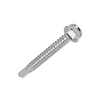 Bright zinc-plated Screw (Dia)4.8mm (L)16mm, Pack of 100